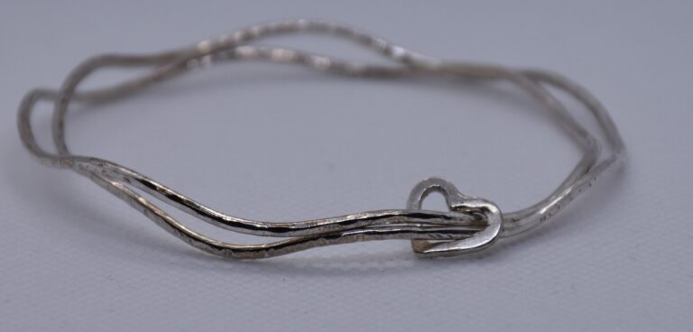 Twin Twisted heart bangle